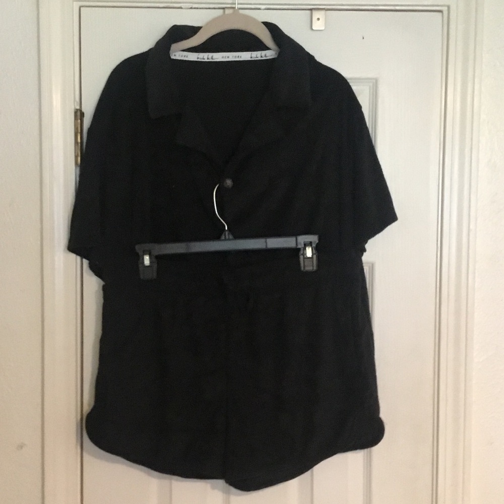 NWT Nicole Miller 2 Pierce Cover Up Black Short Set